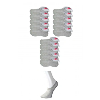 Gri Kadın Görünmez Çorap 15 çift