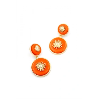 Güneş Küpe - Turuncu