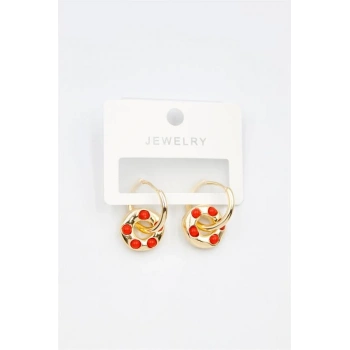 Halka Küpe - Kırmızı