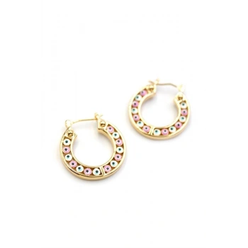 Halka Nazar Küpe - Altın