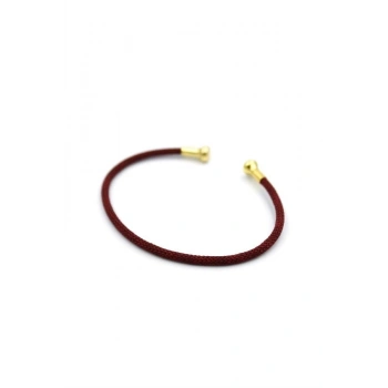 Hasır Pndr Bileklik - Bordo