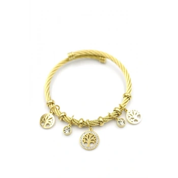Hayat Ağacı Charm Bilezik - Altın