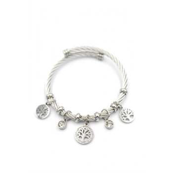 Hayat Ağacı Charm Bilezik - Gümüş