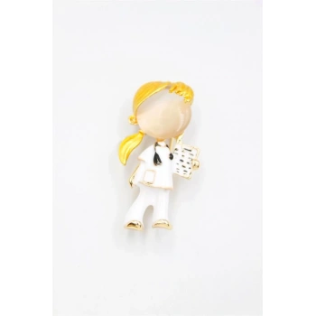 Hemşire Doktor Broş - Sarı