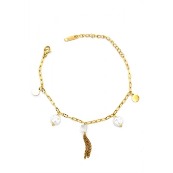 İnci Bileklik - Altın