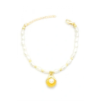 İnci Bileklik - Altın