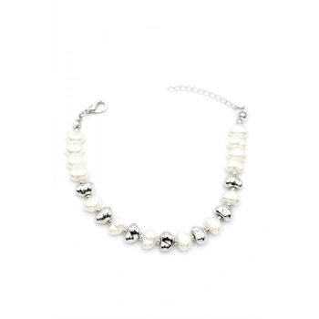 İnci Bileklik - Gümüş