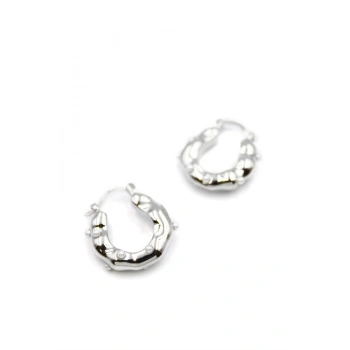 İnci Halka Küpe - Gümüş