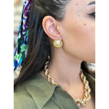 İnci Küpe - Altın