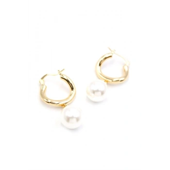 İnci Küpe - Altın