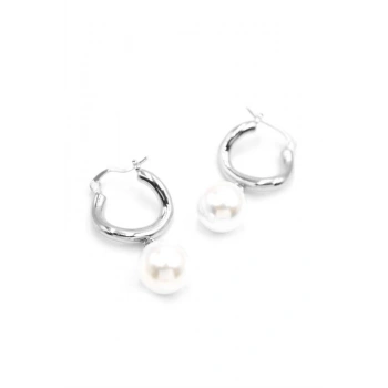 İnci Küpe - Gümüş