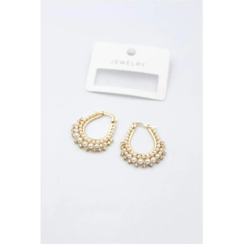 İncili Küpe - Altın