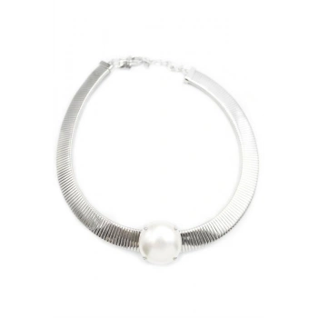 İncili Tasma Kolye - Gümüş