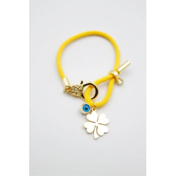 İpli Yonca Bileklik - Sarı