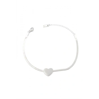 Kalp Bileklik - Gümüş