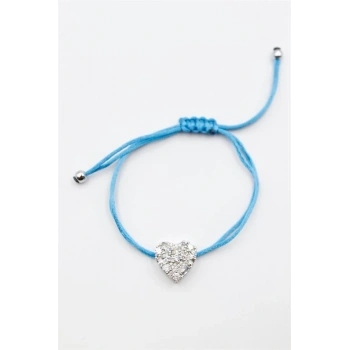 Kalp İp Bileklik - Turkuaz
