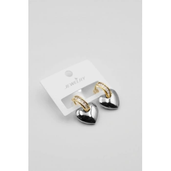 Kalp Küpe - Gümüş