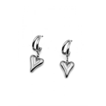 Kalp Küpe - Gümüş