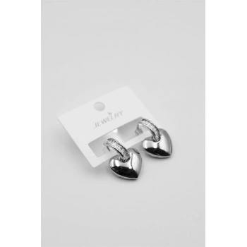 Kalp Küpe - Gümüş