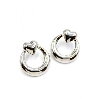 Kalp Küpe - Gümüş