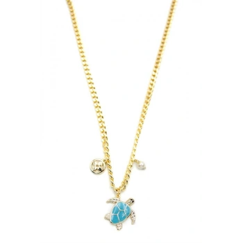 Kaplumbağa Kolye - Altın