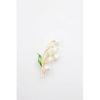 Kardelen Broş - Altın