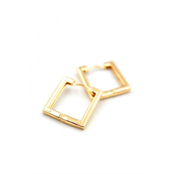 Kare Halka Küpe - Altın