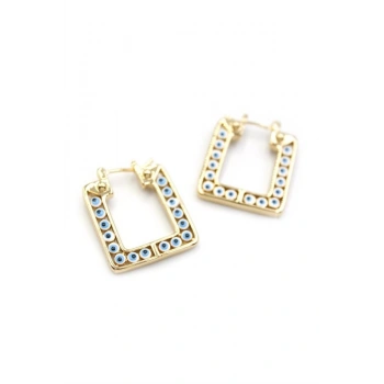 Kare Nazar Küpe - Altın