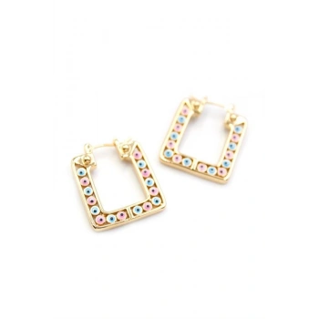 Kare Nazar Küpe - Altın