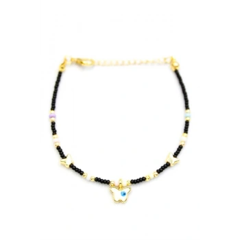 Kelebek Boncuk Bileklik - Siyah