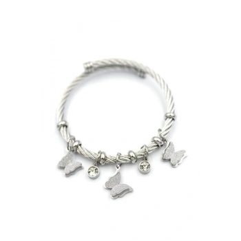 Kelebek Charm Bilezik - Gümüş