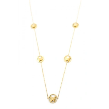 Kelebek Kolye - 90 cm - Altın