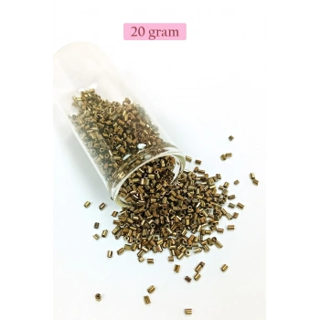 Kesme Cam Boncuk 2mm - 20 Gram - Metalik Sarı -BNC342