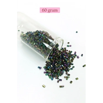 Kesme Cam Boncuk 2mm - 60 Gram - Parlak Alacalı - BNC352