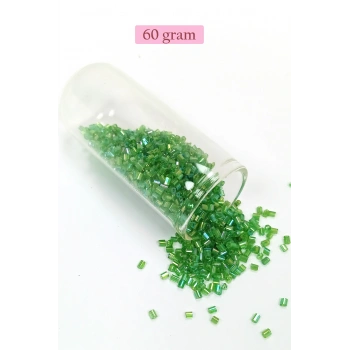Kesme Cam Boncuk 2mm - 60 Gram - Şeffaf Yeşil - BNC355