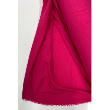 Keten Kumaş - Organik Kumaş - Perde Kumaşı - Ince Keten - Kıyafet Için Kumaş Örtü Fuşya 73