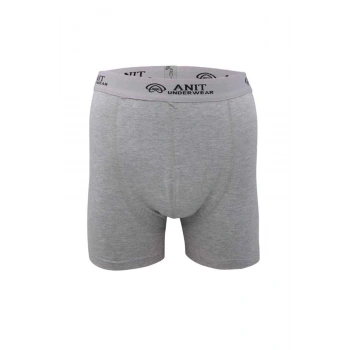 Kısa Paça Likralı Erkek Boxer Gri - 1115A