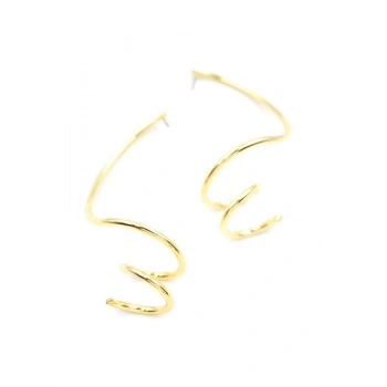 Kıvrımlı Küpe - Altın