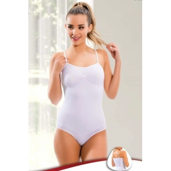 Korseli Çıtçıtlı Body Alttan Çıtçıtlı Body Atlet Korse 17500 - Beyaz