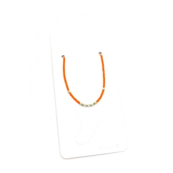 Kum Boncuk Halhal - Turuncu