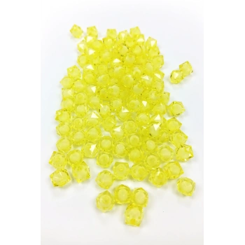 Küp Boncuk İçten Boncuklu Bileklik Çanta Boncuğu 10 mm 50 gr Sarı - BNC454