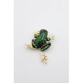 Kurbağa Broş - Yeşil