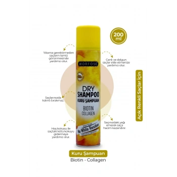 Kuru Şampuan Biotin Collagen 200 ML - Açık Renkli Saçlar - mrfs