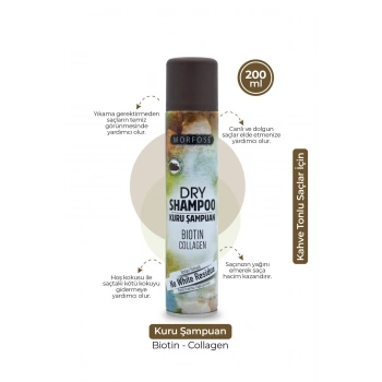 Kuru Şampuan Biotin Collagen 200 ML - Kahverengi Saçlar - mrfs