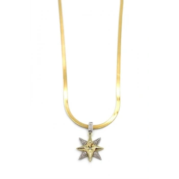Kuzey Yıldızı İtalyan Zincir Kolye - Altın
