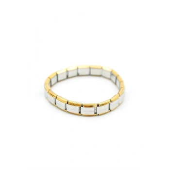 Lastikli Çelik Bilezik - Gümüş