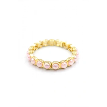 Lastikli Taşlı Bileklik - Pembe