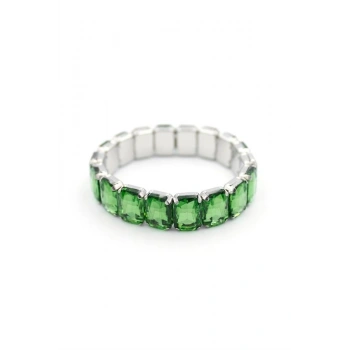 Lastikli Taşlı Bilezik - Yeşil