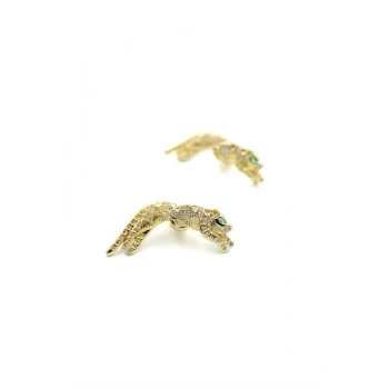 Leopar Küpe - Altın