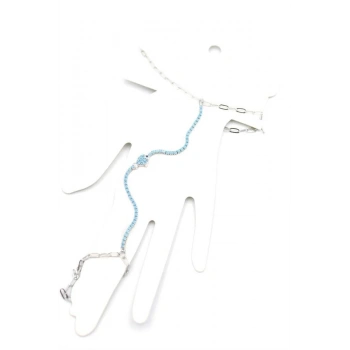 Mavi Taşlı Balık Şahmeran - Gümüş